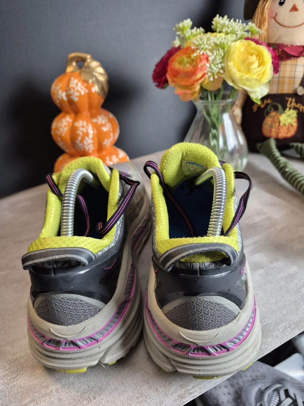 Hoka Stinson 3 Women's Gray & Pink Trail Running Shoes.Size 9.5